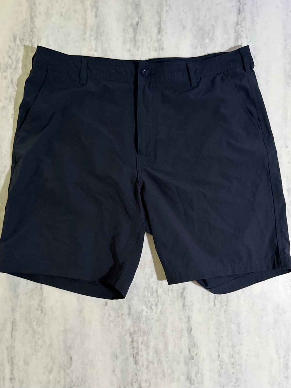 Nautica Dark Navy Flat Front Golf Casual Shorts 9” inseam 38